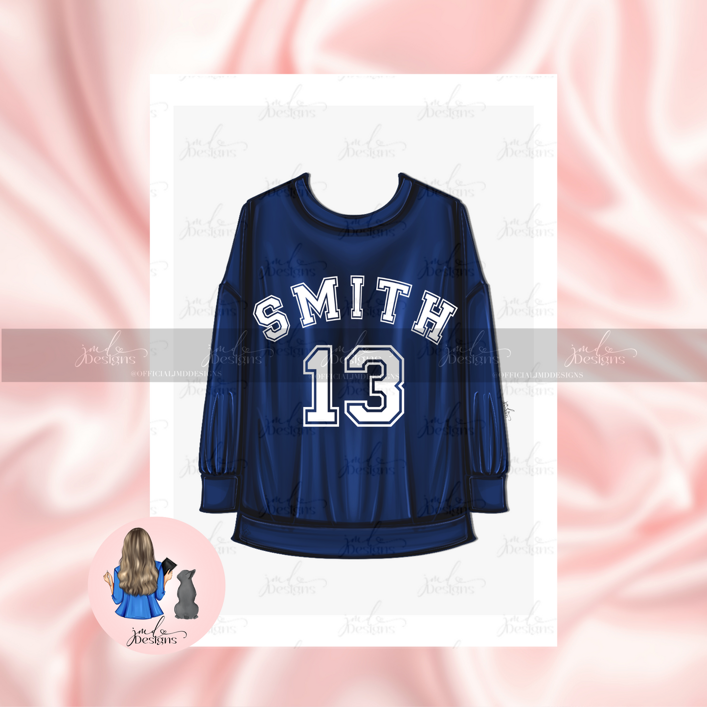 Personalised Football Jersey Sweater Fashion Art Print | Football Gift Print