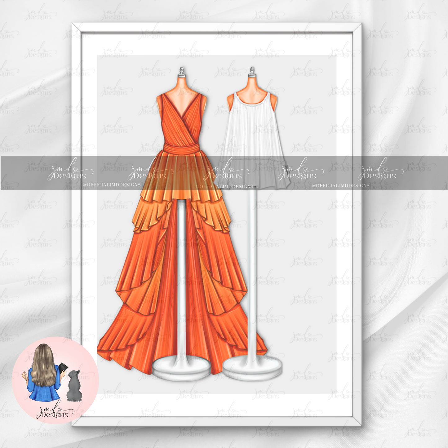 Surprise Duet Blondies Fashion Illustration Art Print