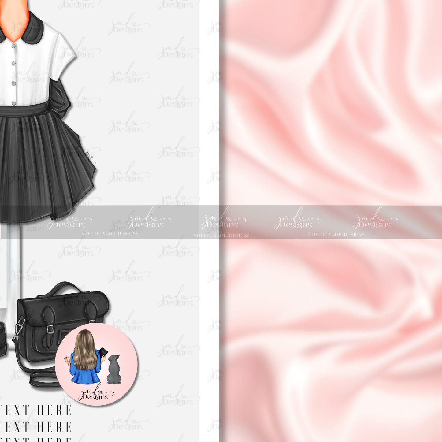 Girls First Day of School Art Print – Personalised Back-to-School Keepsake