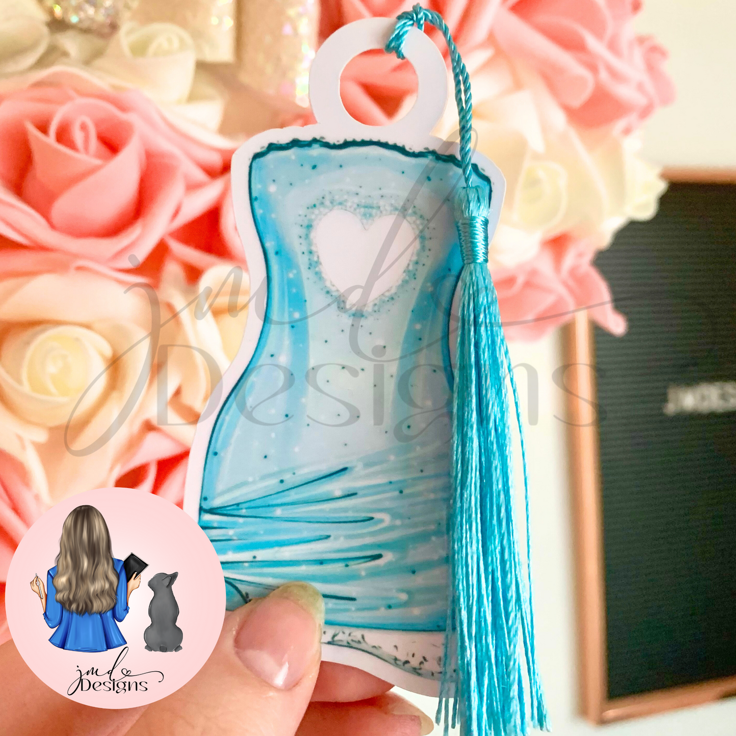 Love Heart Cut Out Fashion Shape Bookmark With Tassel