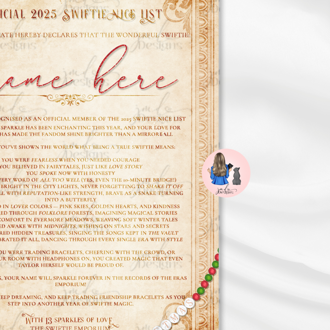 Magical Eras Emporium Christmas Nice List Certificate | Christmas Certificate Keepsake