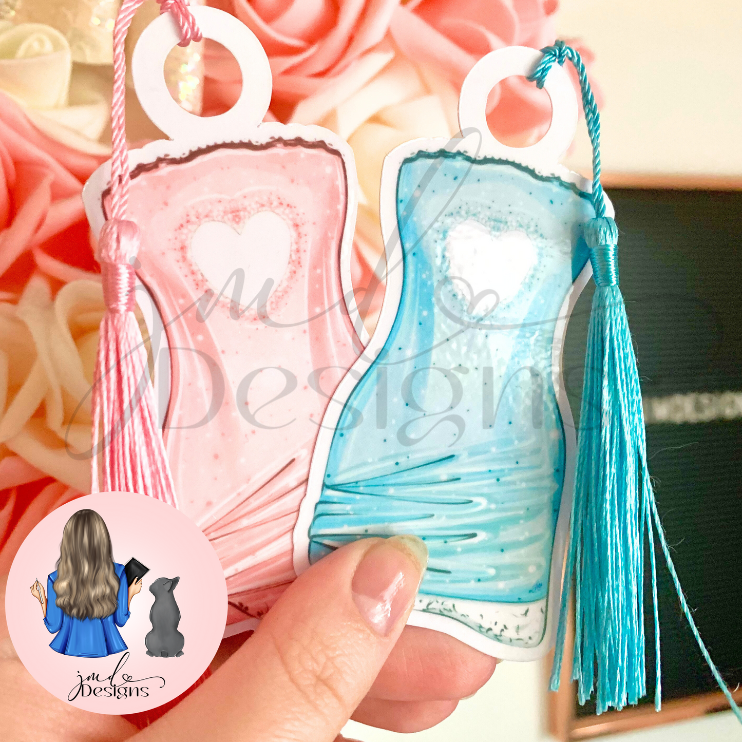 Love Heart Cut Out Fashion Shape Bookmark With Tassel