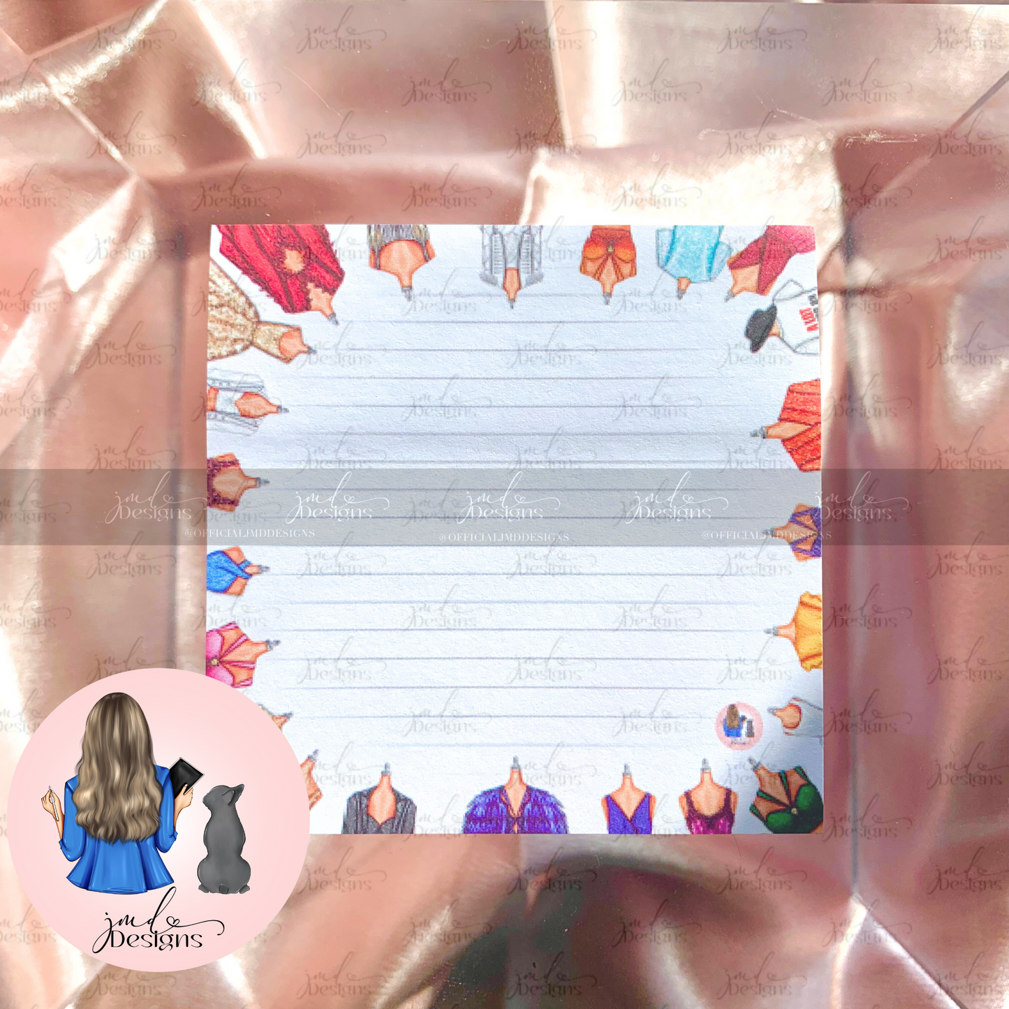 Eras Of Fashion Sticky Notes Pad