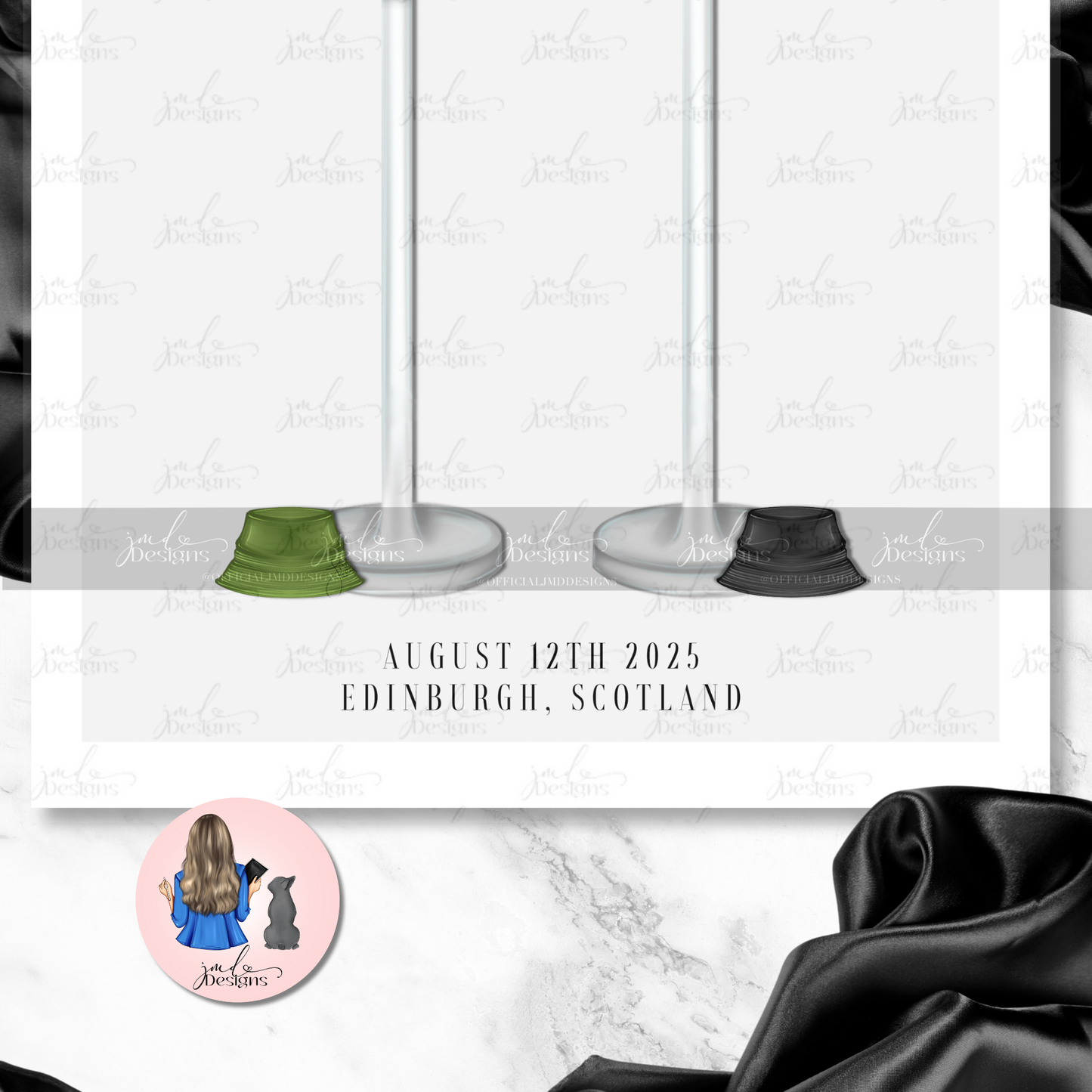 Personalised 'Maaaybeee' Bucket Hat and Coat Duo Art Print