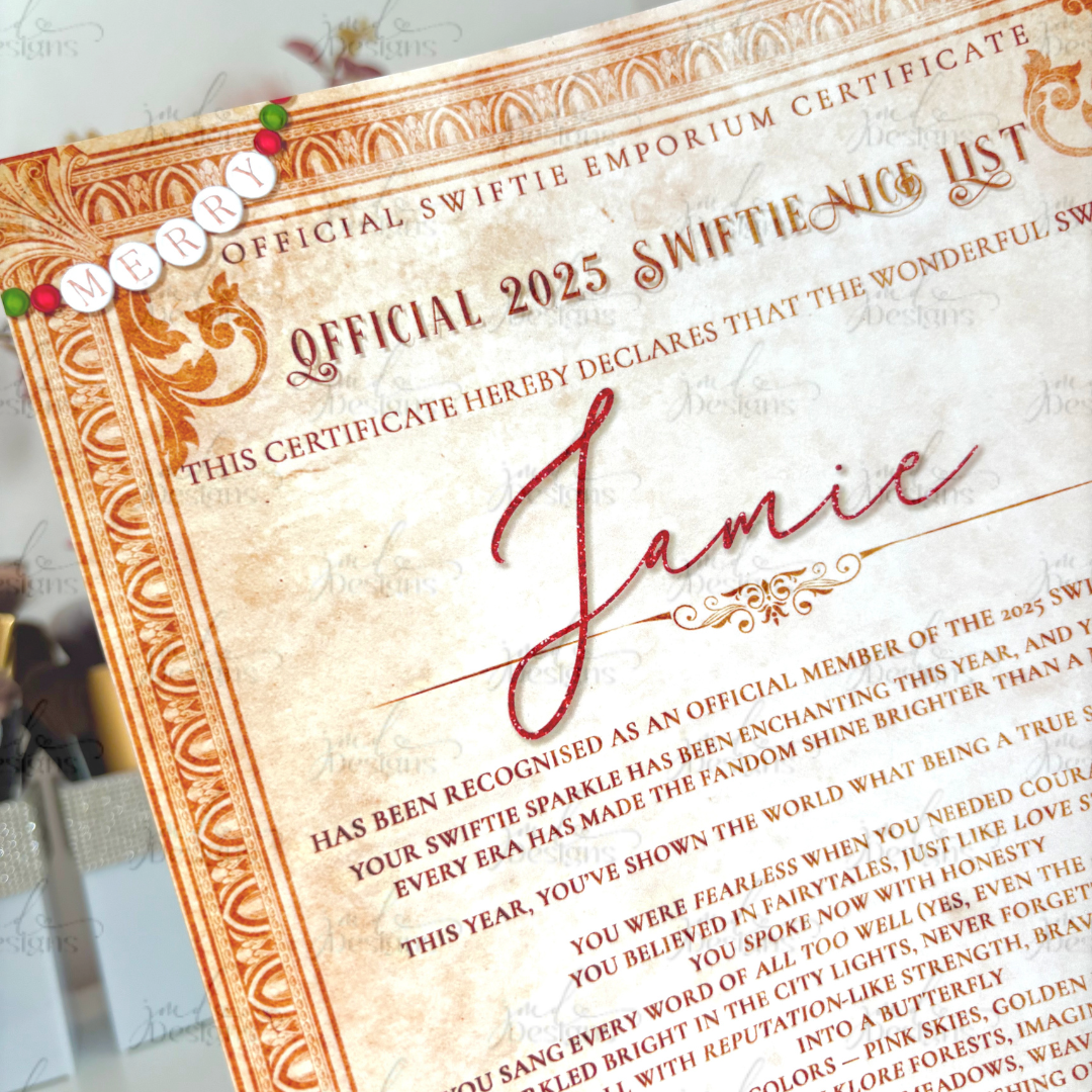 Magical Eras Emporium Christmas Nice List Certificate | Christmas Certificate Keepsake
