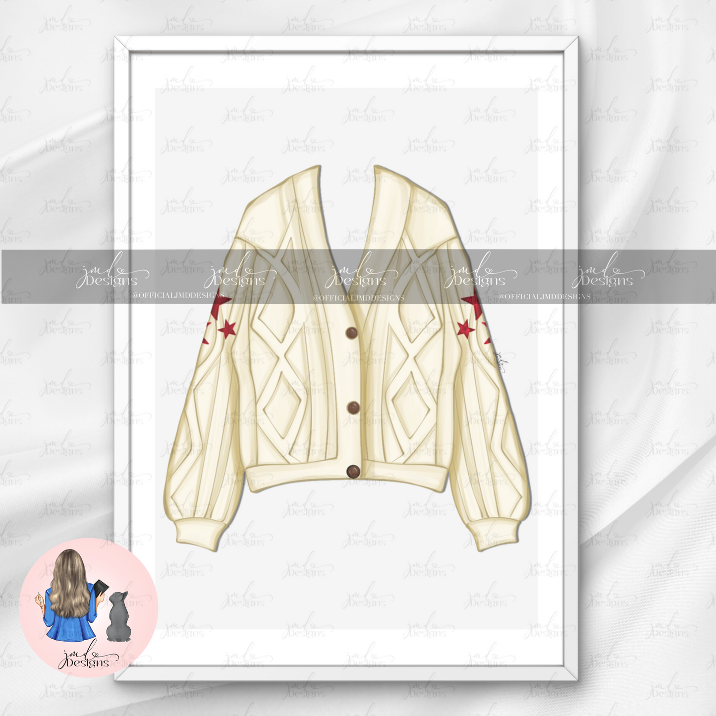 The Red Star 2 Cardigan Art Print