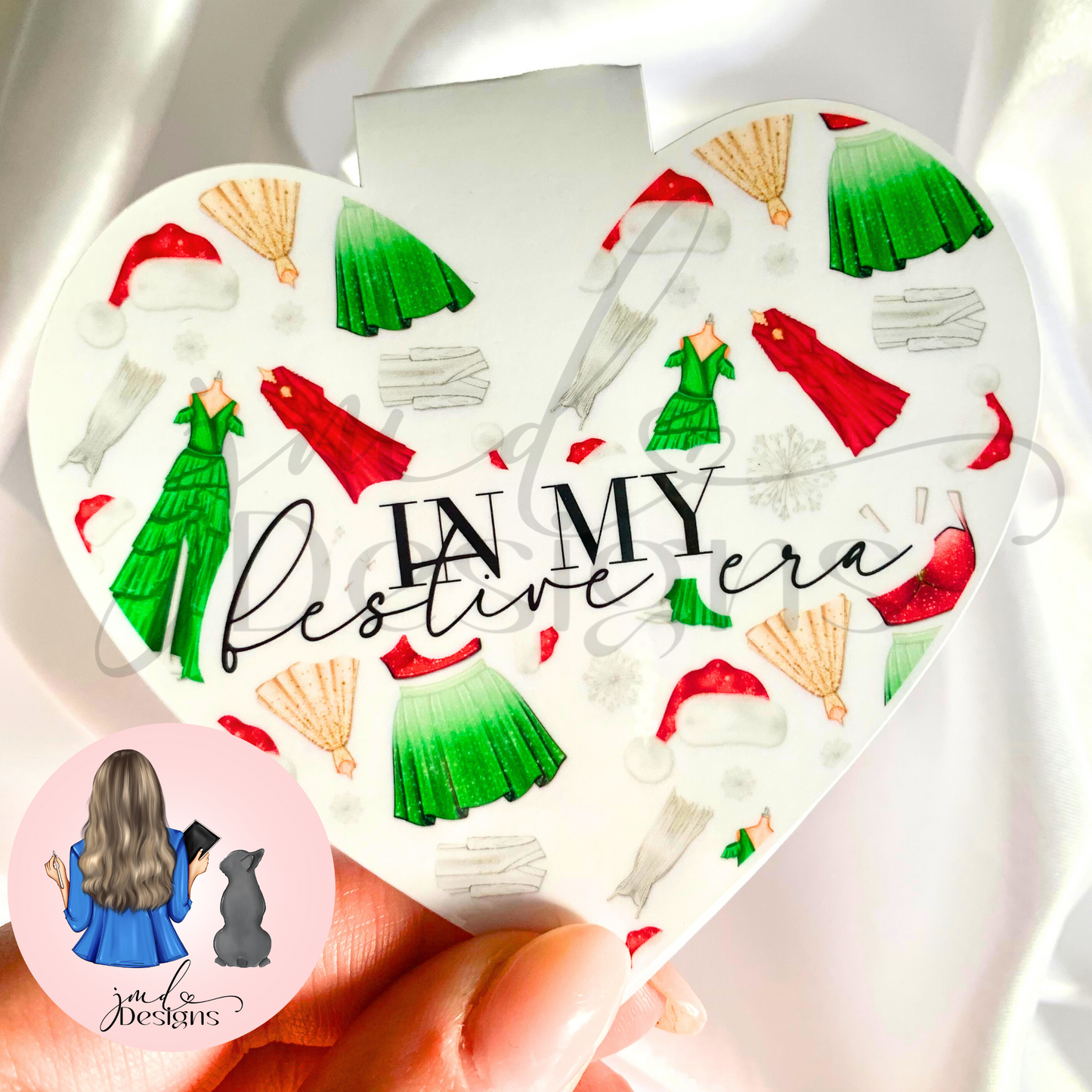 In My Festive Era Christmas Heart Magnetic Bookmark