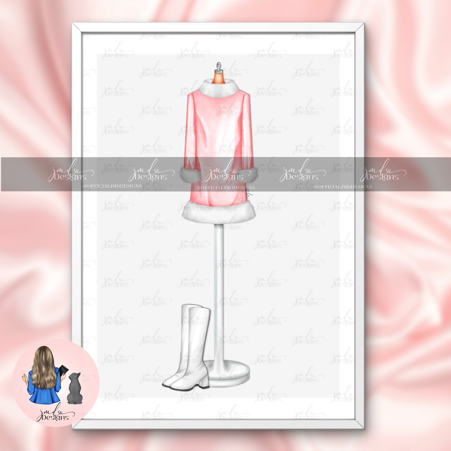 Sinclair Dance Dress Fashion Art Print Fashion Illustration Wall Art