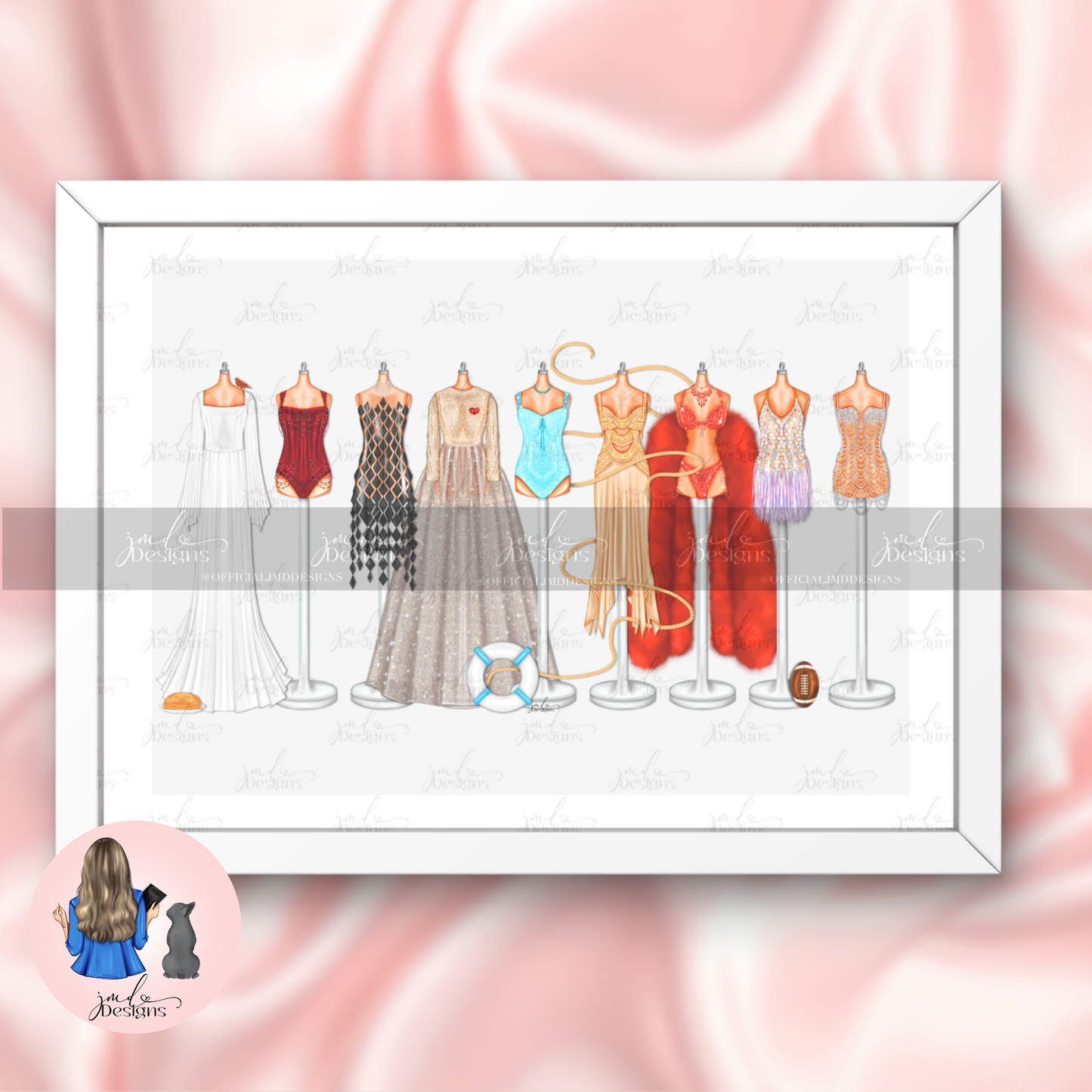 Ophelia Lineup Art Print Fashion Lover Decorative Art
