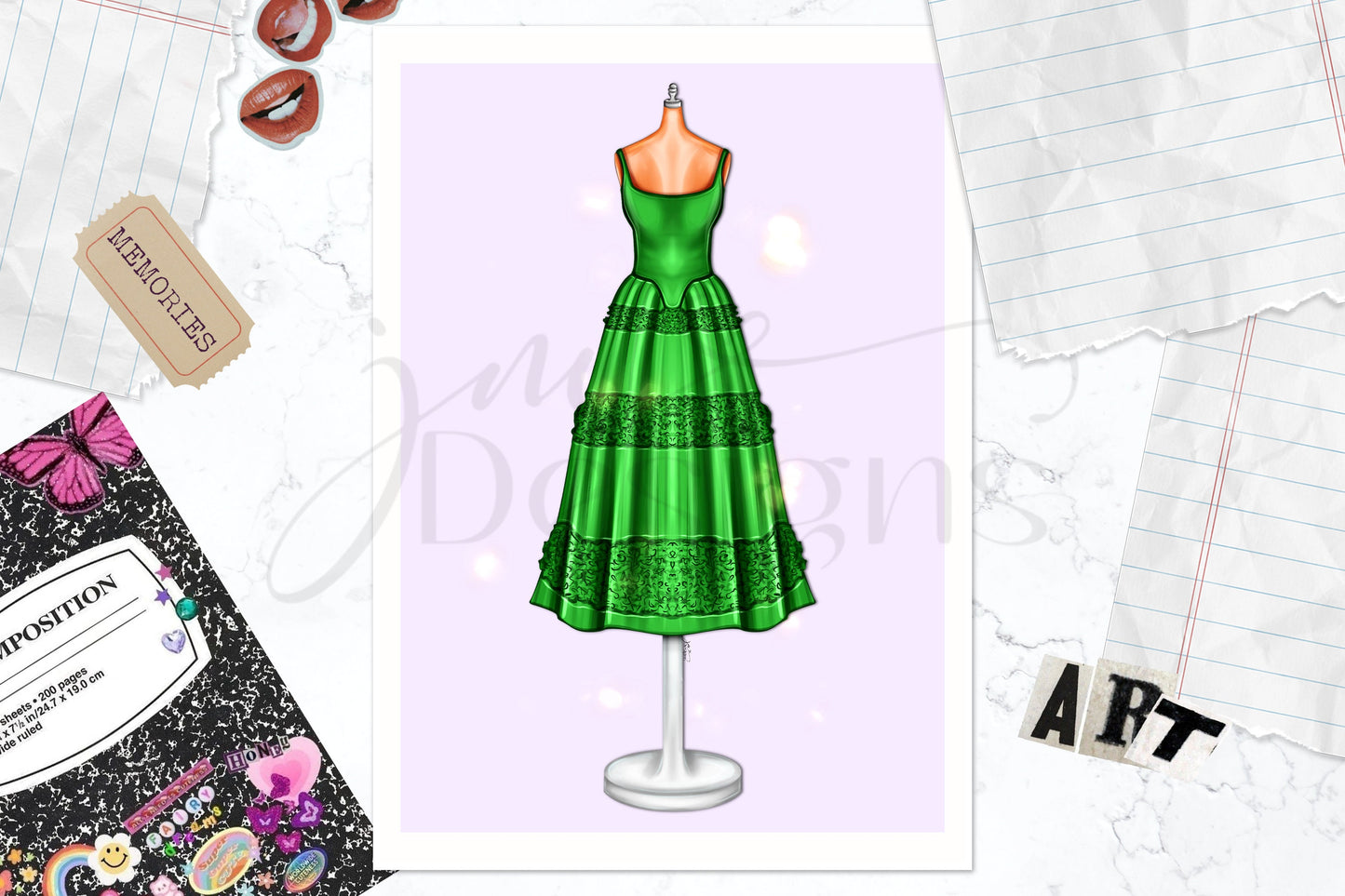 Do You Get Deja Vu Fashion Music Inspired Outfits Art Print | Fashion Illustration Print | A4 & 5x7 Merch Print