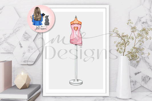 Pink Pop Princess Lineup Art Print | Fashion Illustration Print | A4 & 5x7 Print | Concert Memorabilia Merch