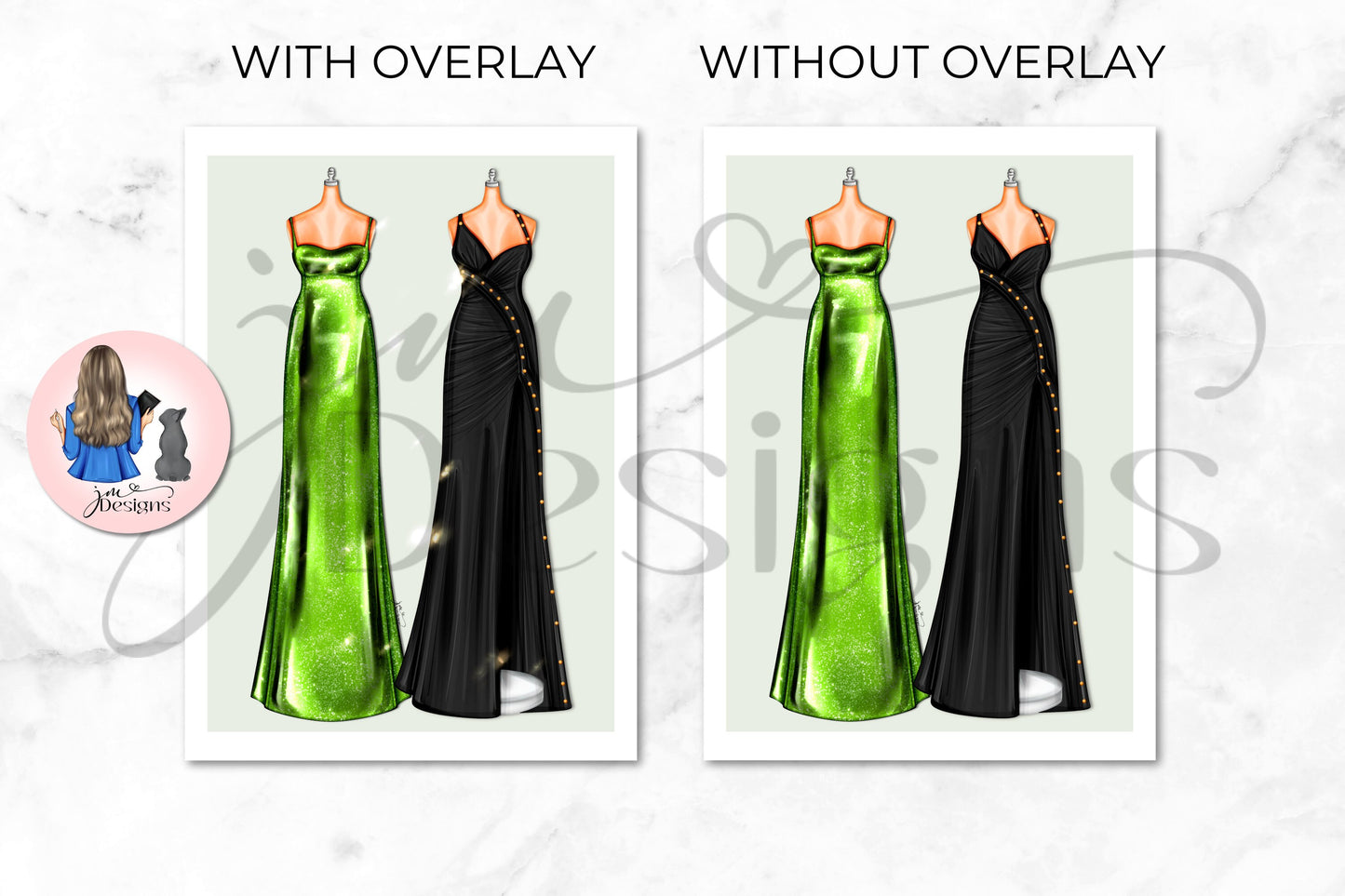 Green And Black Outfit Illustration | Fashion Illustration Print | A4 & 5x7 Merch Print