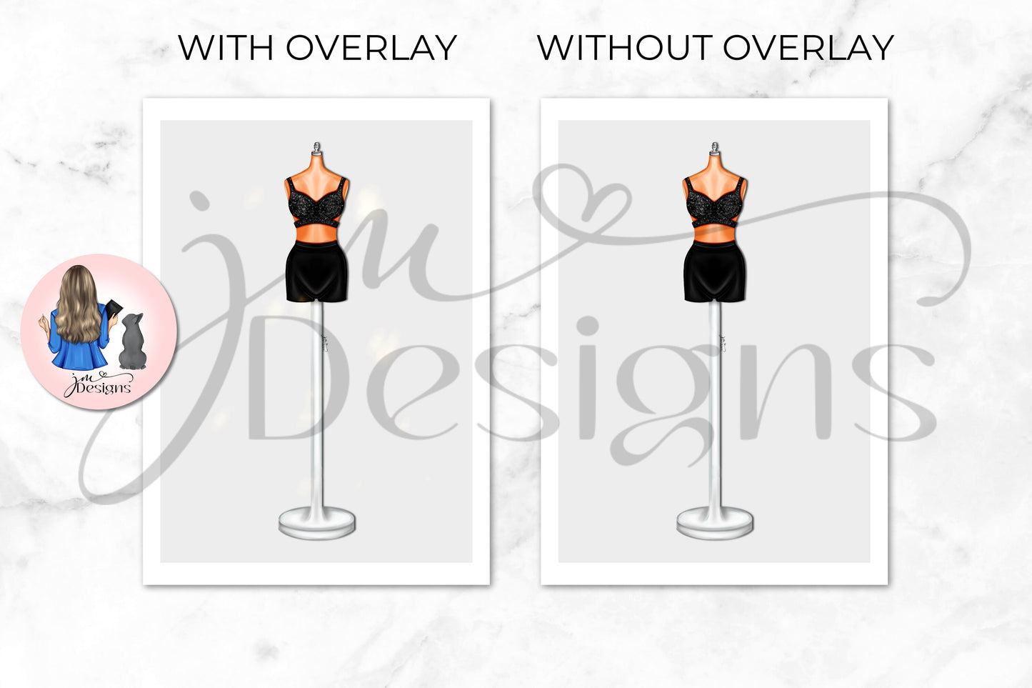 Black Two Piece Art Print