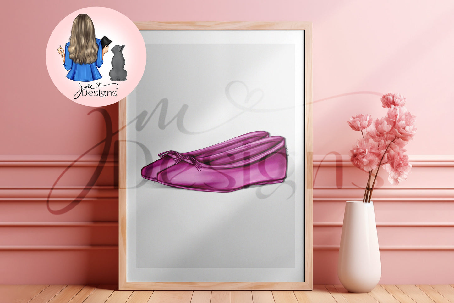 Folklorian Ballerina Flats Outfit Illustration | Fashion Illustration Print | A4 & 5x7 Print