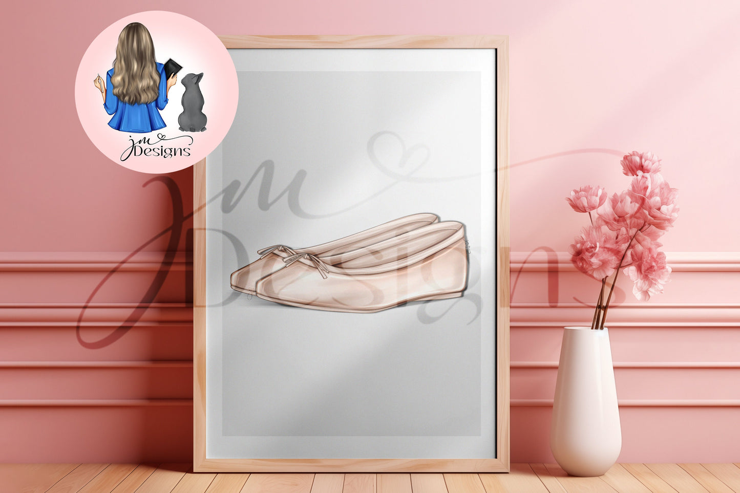 Folklorian Ballerina Flats Outfit Illustration | Fashion Illustration Print | A4 & 5x7 Print