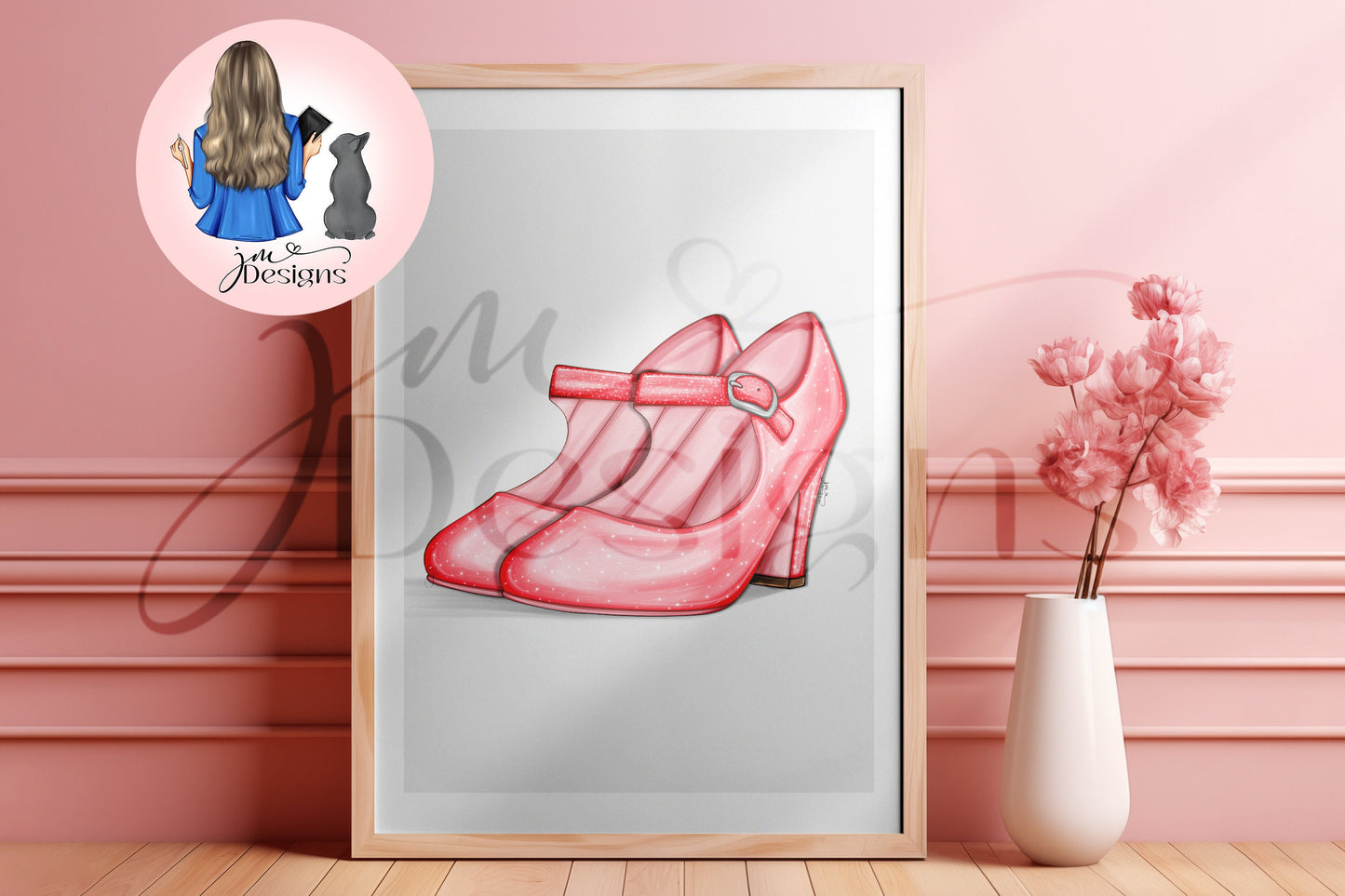 Enchanting Fairytale Heels Outfit Illustration | Fashion Illustration Print | A4 & 5x7 Print