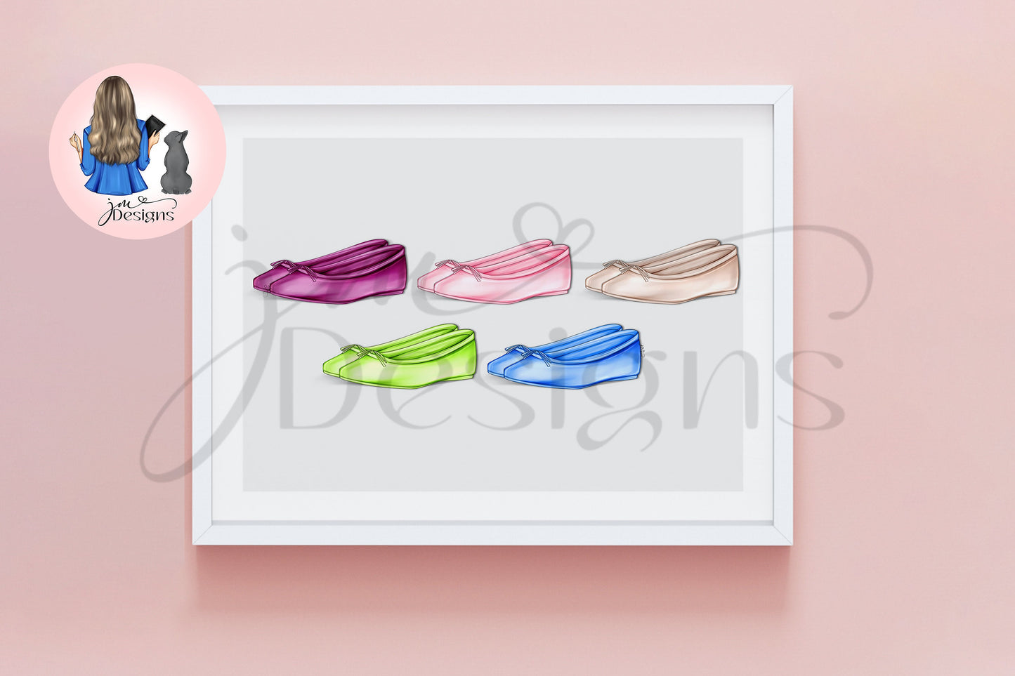 Folklorian Ballerina Flats Outfit Illustration | Fashion Illustration Print | A4 & 5x7 Print