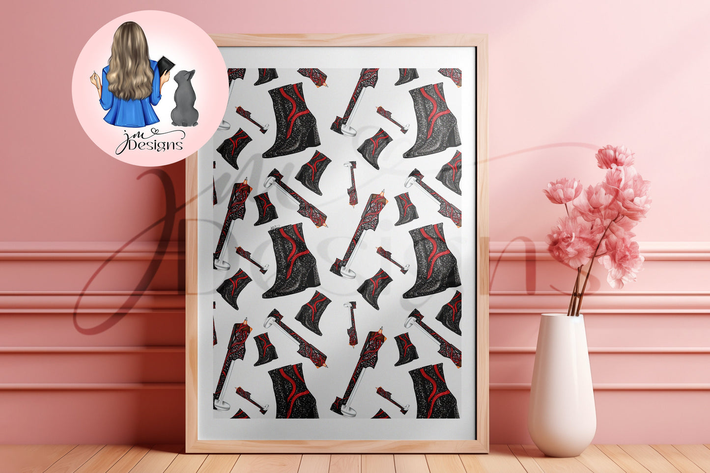 Snake Aesthetic Pattern Fashion Illustration Print | Fashion Illustration Print | A4 & 5x7 Print