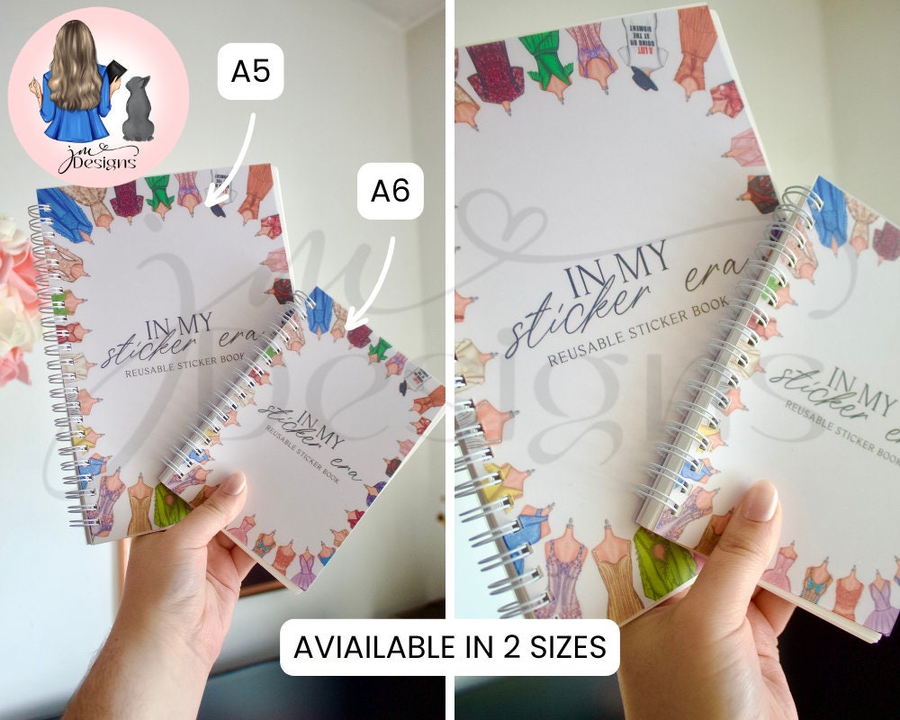 REDUCED Reusable Sticker Era Sticker Book | Collectable Sticker Book | A5 & A6 Reusable Sticker Book
