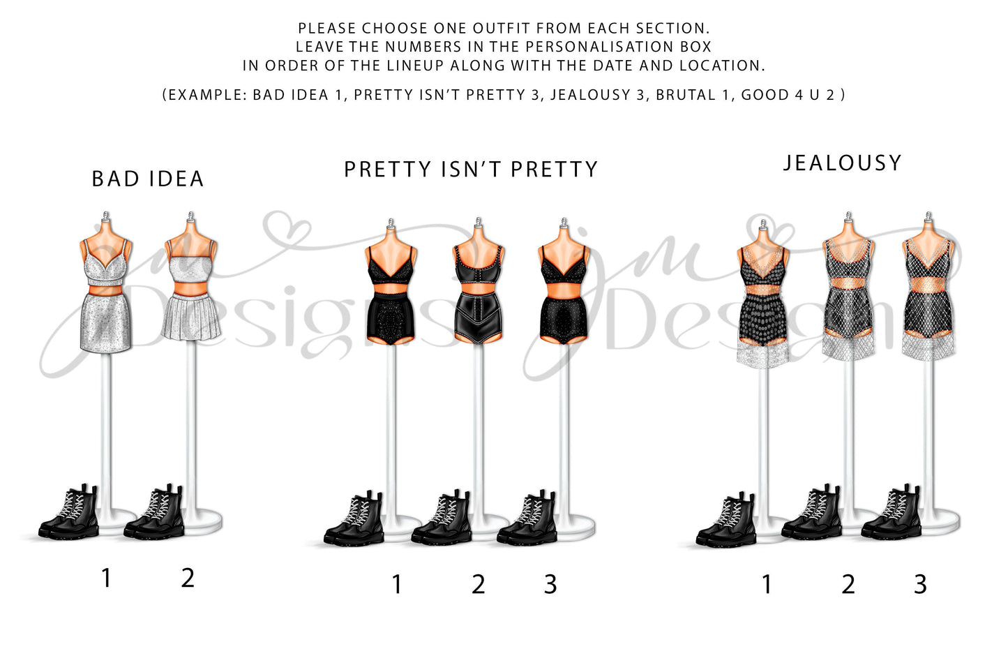 PERSONALISED CUSTOM Guts Olivia Purple Pop Rockstar Inspired Outifts