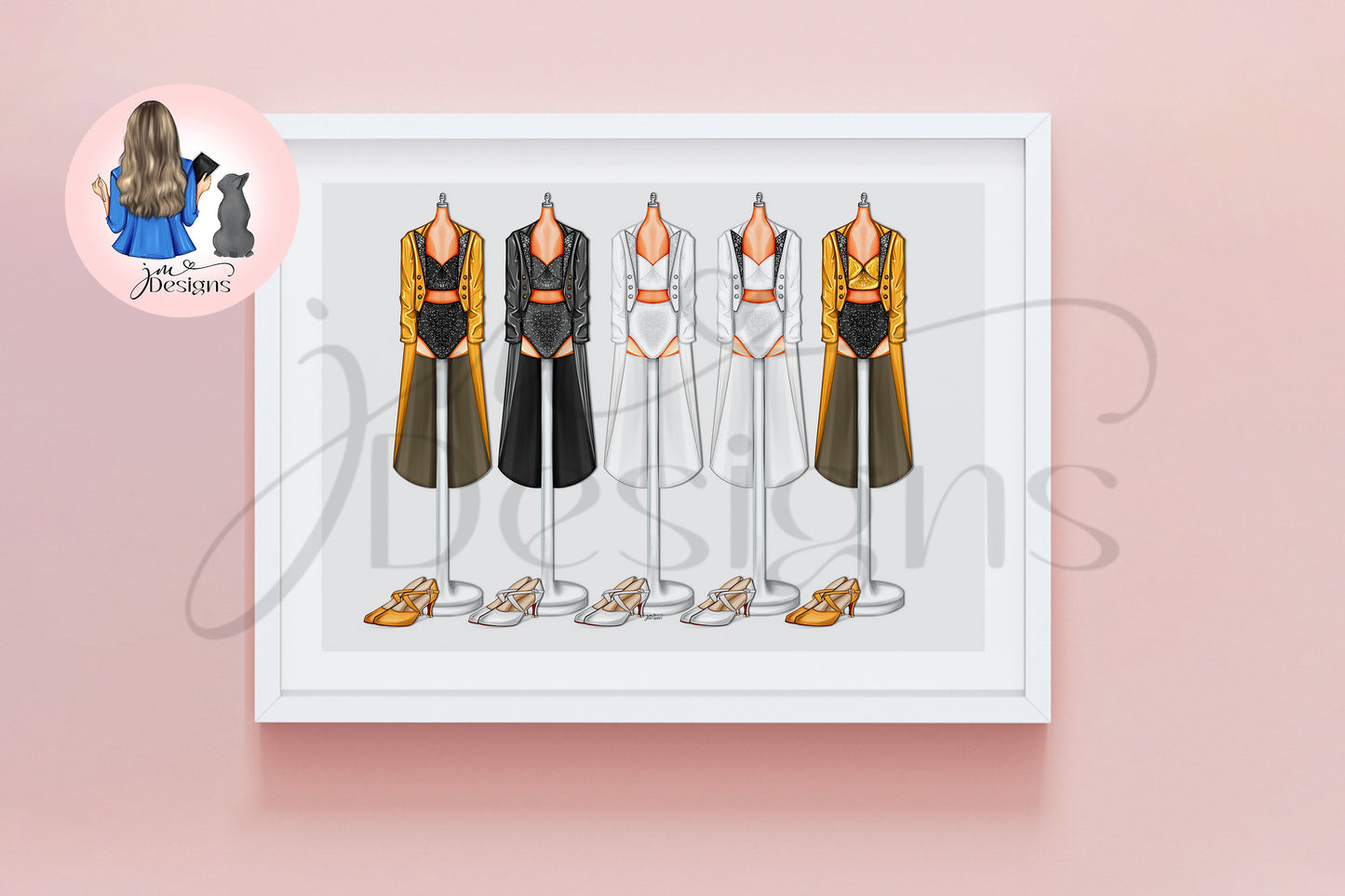 Lights, Camera, Smile Outfit Illustration | Fashion Illustration Print | A4 & 5x7 Merch Print