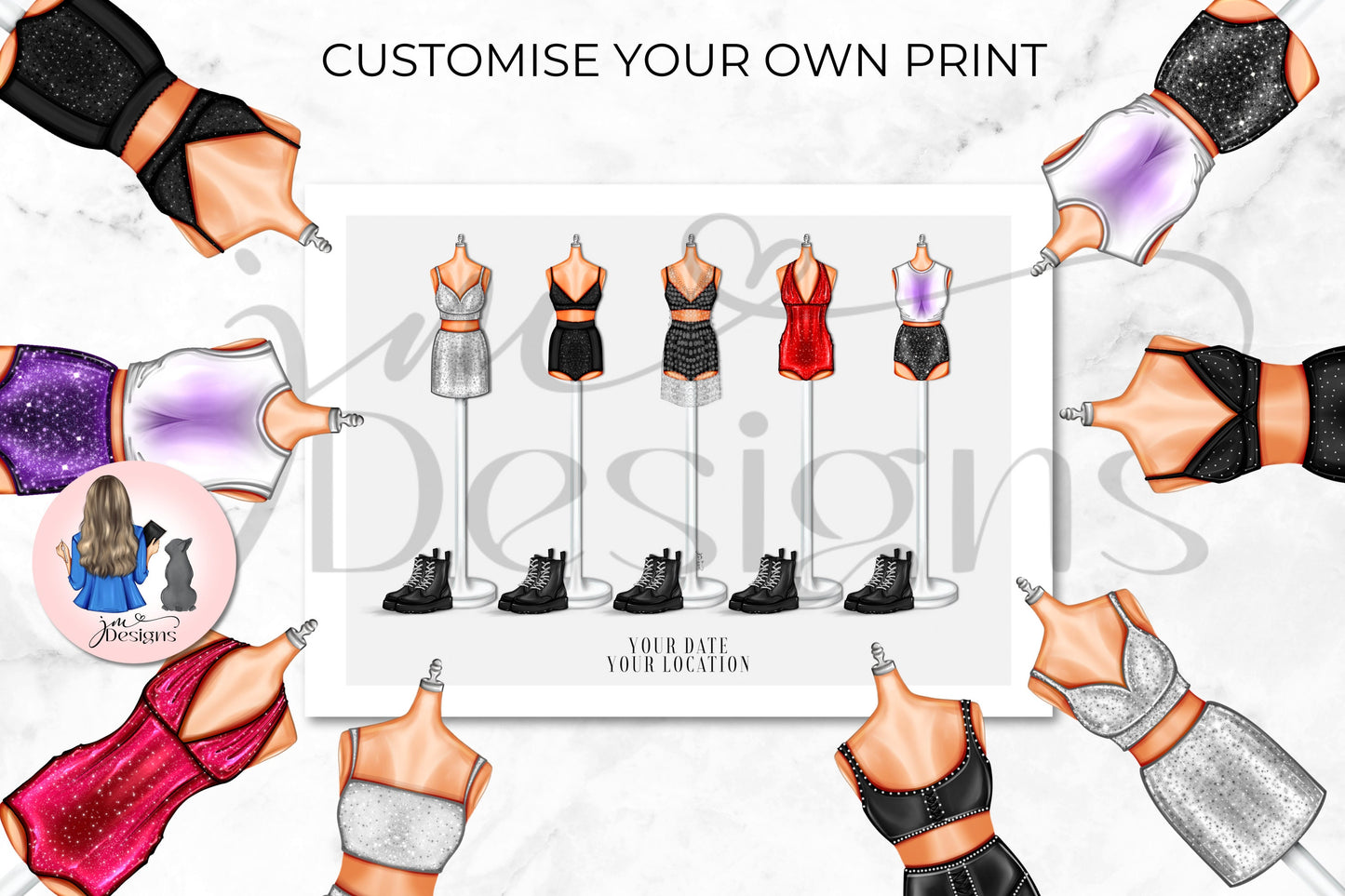 PERSONALISED CUSTOM Guts Olivia Purple Pop Rockstar Inspired Outifts