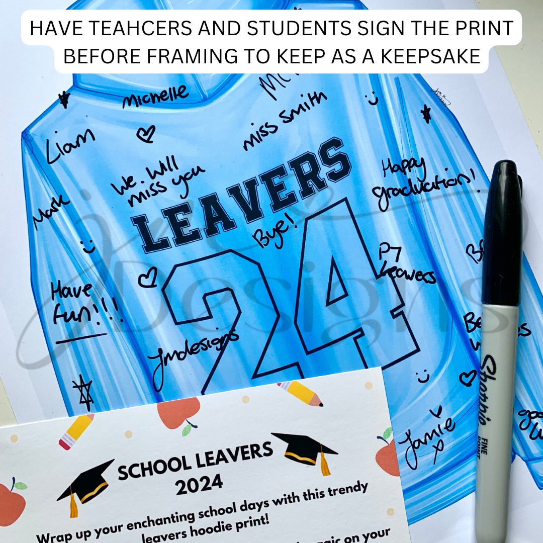 School Leavers Hoodie Print And Pen Set