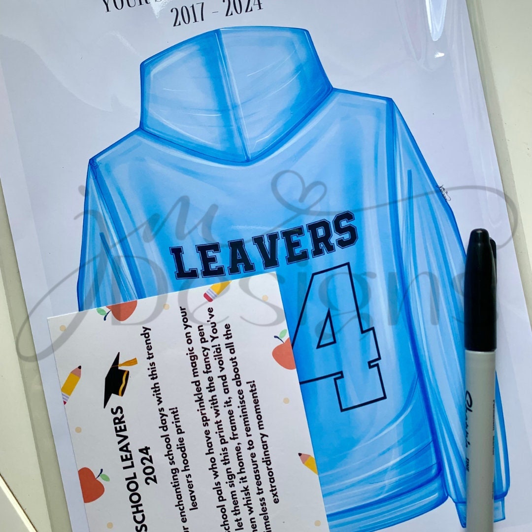 School Leavers Hoodie Print And Pen Set