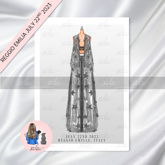 Satellite Dreams Tour Concert Fashion Art Print | REGGIO EMILIA JULY 22ND