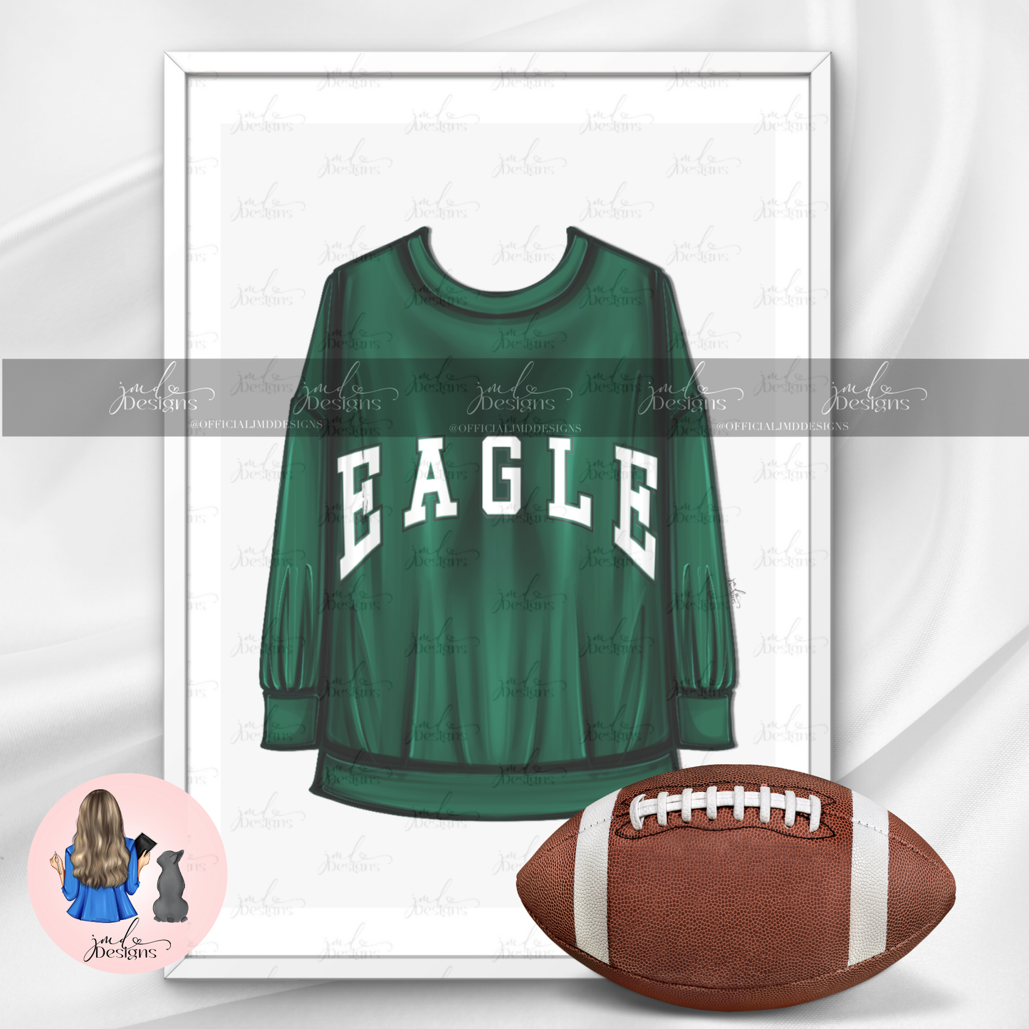 Eagle Green Sweatshirt Jersey Fashion Art Print