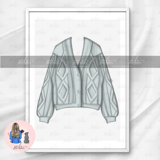 The Grey Star 2 Cardigan Art Print