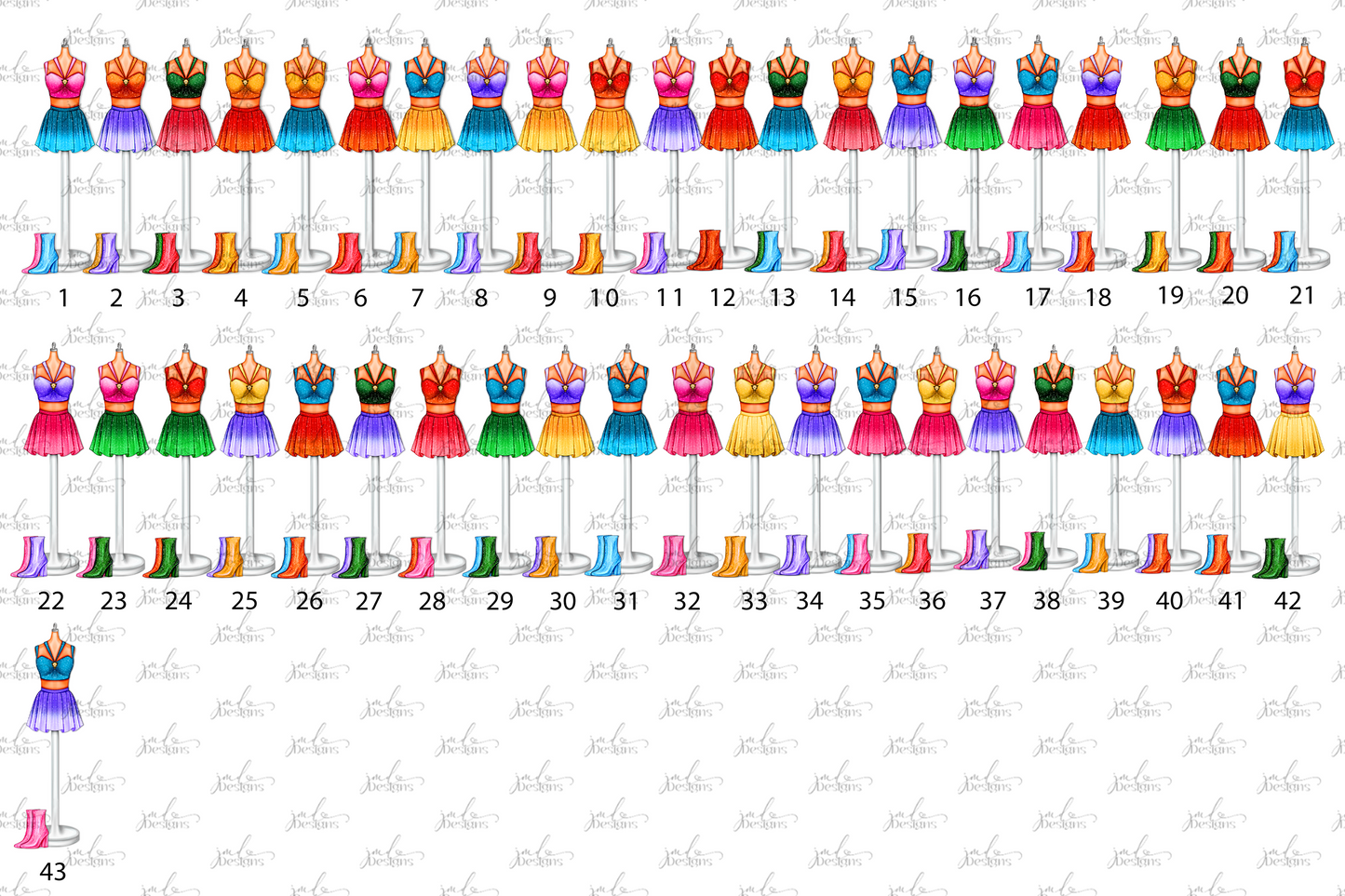 EUROPE & UK Personalised Custom Lineup Eras Of Fashion