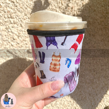 Eras Of Fashion Iced Coffee Cup Koozie Sleeve