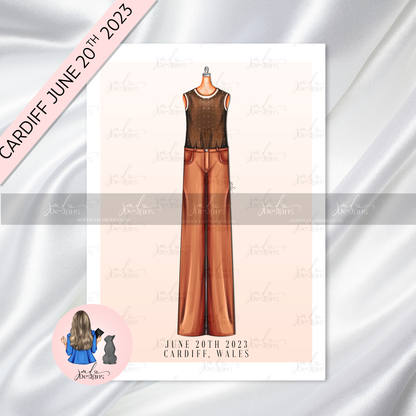 Satellite Dreams Tour Concert Fashion Art Print | CARDIFF JUNE 20TH