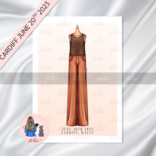 Satellite Dreams Tour Concert Fashion Art Print | CARDIFF JUNE 20TH