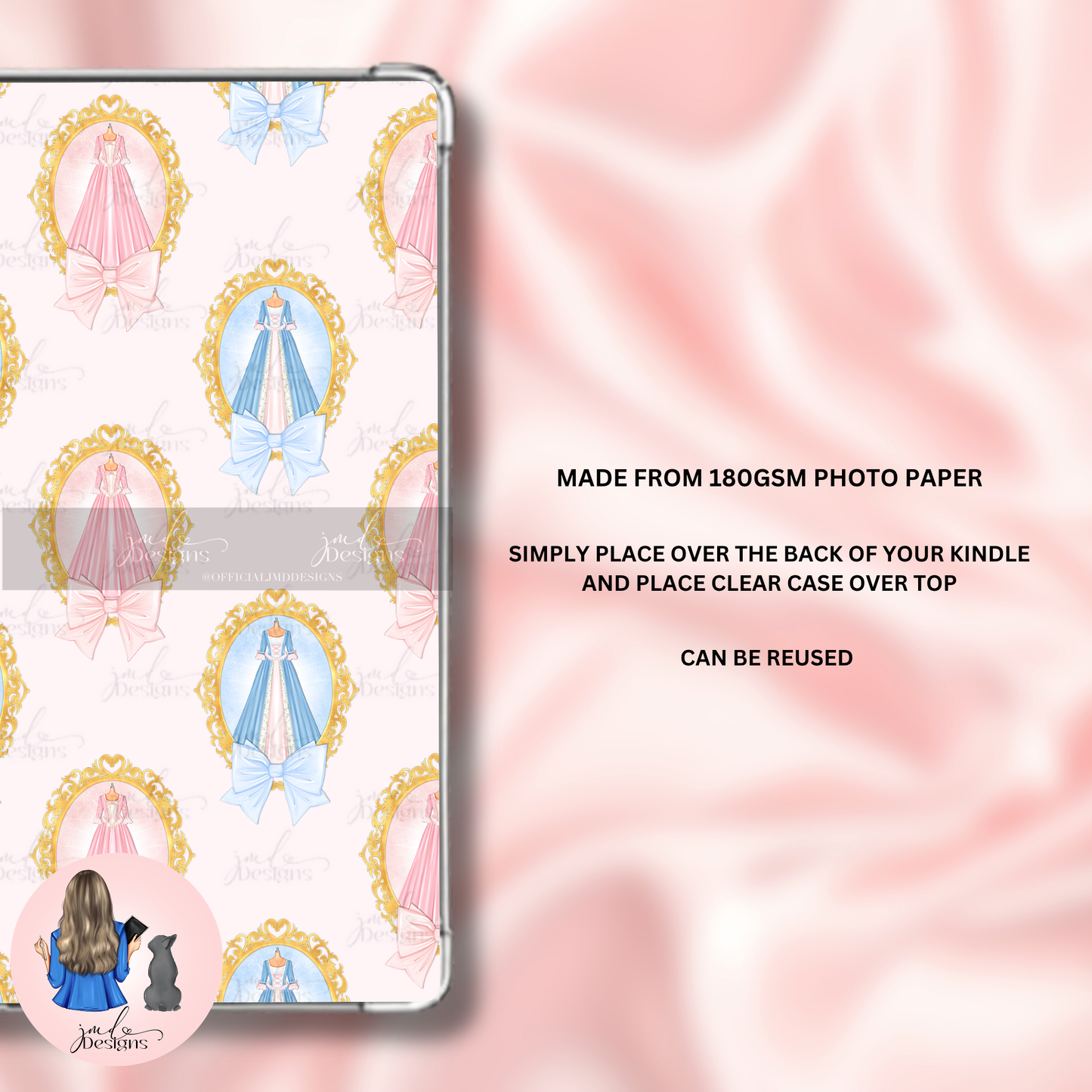 Nostalgic Princess Duo Fashion Paper Kindle Insert | Kindle Insert Accessory