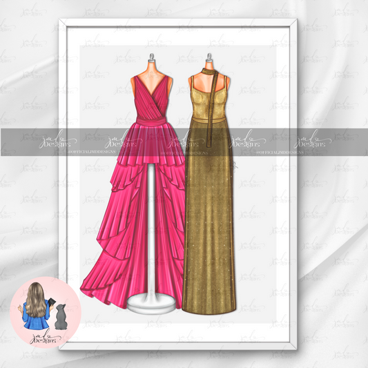 Surprise Duet Fashion Illustration Art Print