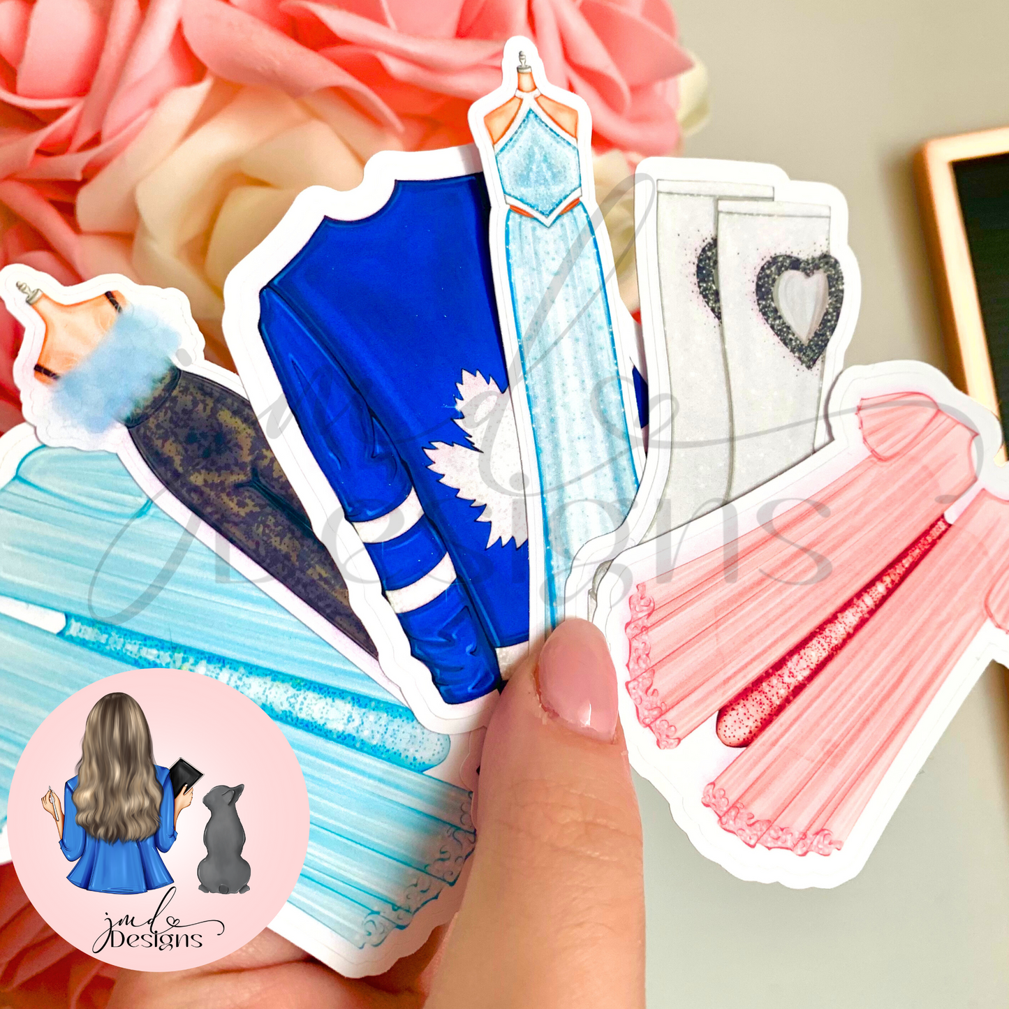 Short Pop Princess Matte Vinyl Stickers