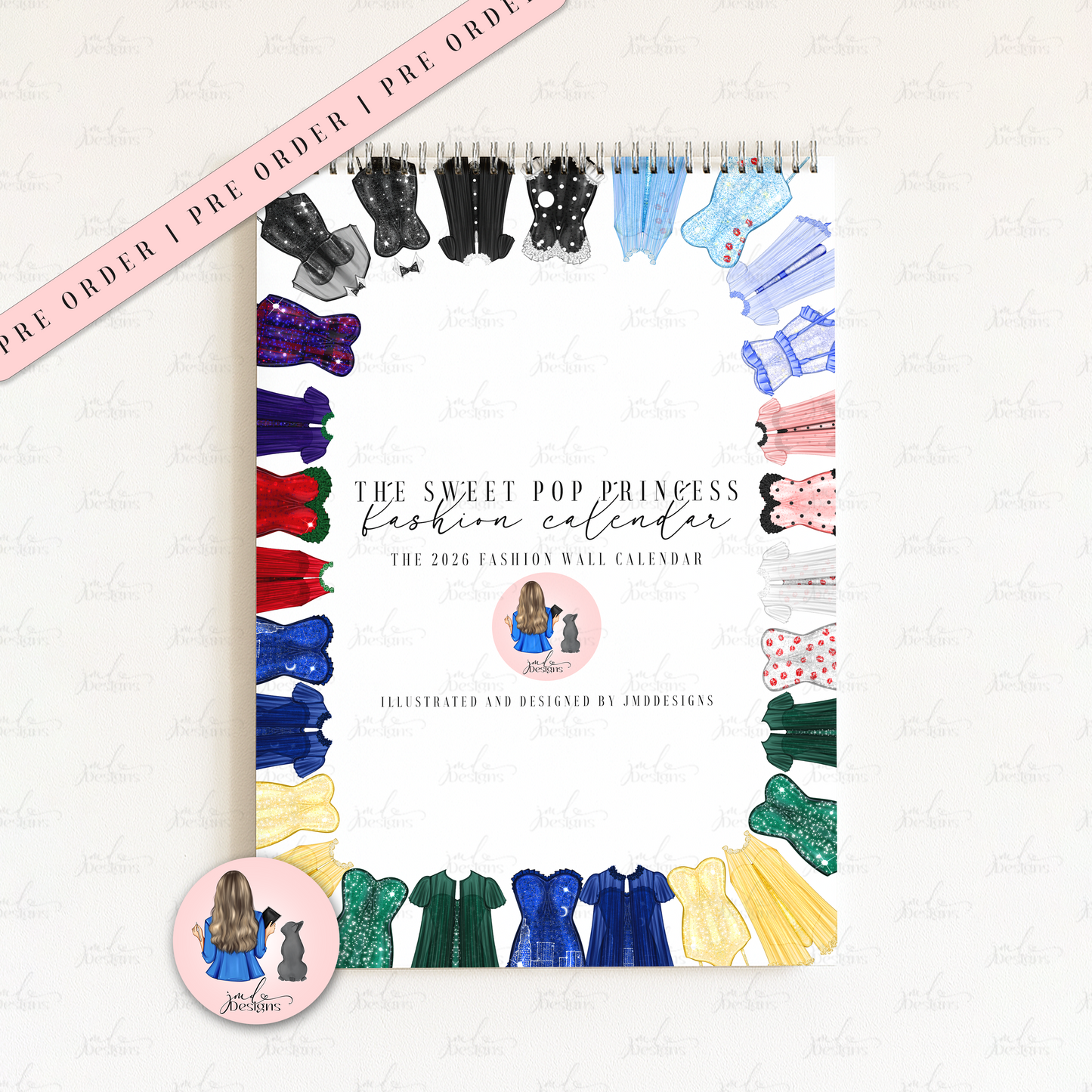 PRE ORDER 2026 The Sweet Pop Princess Fashion Wall Calendar | A4