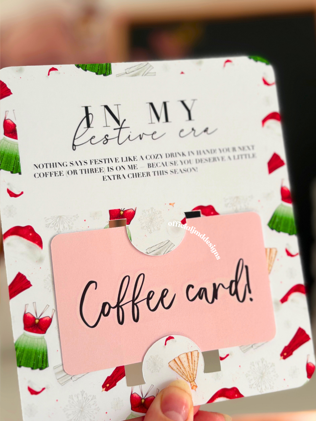Christmas Festive Era Coffee Gift Card Holder Gift