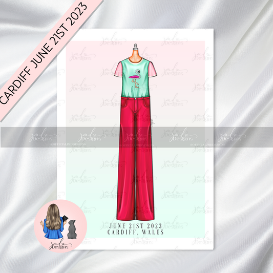 Satellite Dreams Tour Concert Fashion Art Print | CARDIFF JUNE 21ST