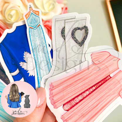 Short Pop Princess Matte Vinyl Stickers