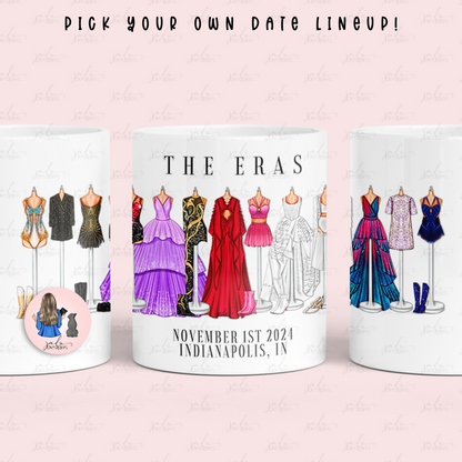 Personalised The Eras Of Fashion Lineup 11oz Mug Tea Coffee Mug Choose Your Own Date