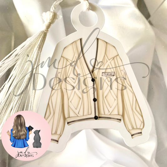 Cosy Cardigan Fashion Shape Bookmark With Tassel