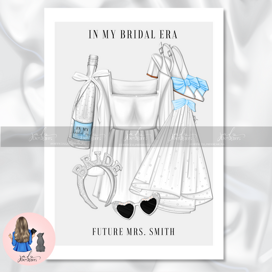 Personalised Bridal Bachelorette/Hen Party Art Print Gift