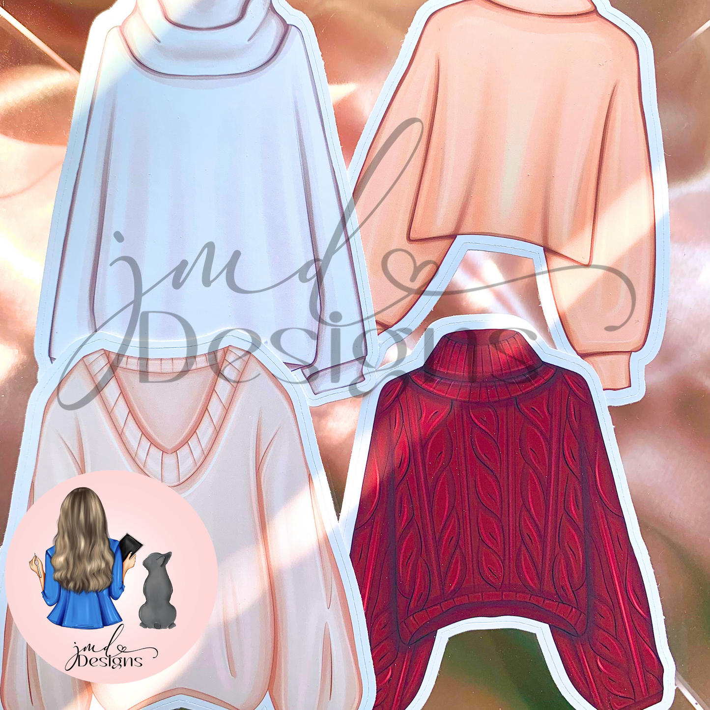 Autumnal Sweaters Matte Vinyl Stickers