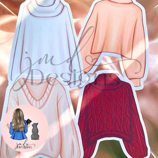 Autumnal Sweaters Matte Vinyl Stickers