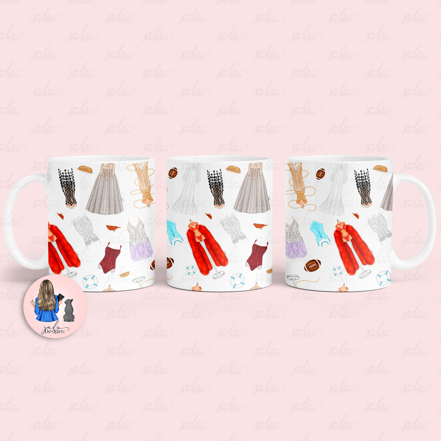 Ophelia Fashion Patterned 11oz Mug Tea Coffee Mug Fashion Mug