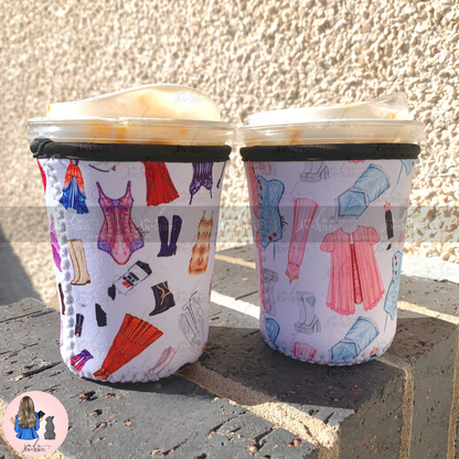 Eras Of Fashion Iced Coffee Cup Koozie Sleeve