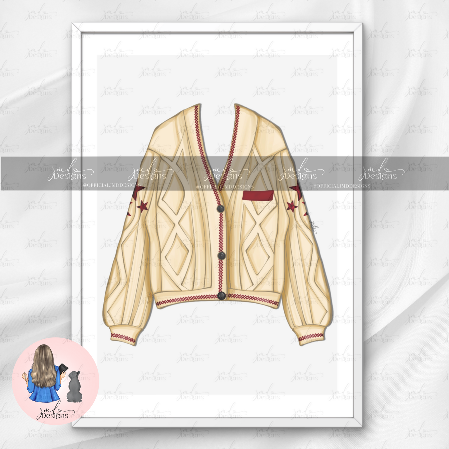 The Red Star Cardigan Art Print